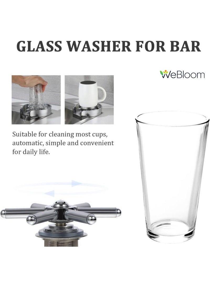WeBloom SUS304 Automatic Cup Rinser Head-Cup Washer Cleaner Faucet Head For Hotel Cafe Restaurant Kitchen Sink Accessories - Image 4